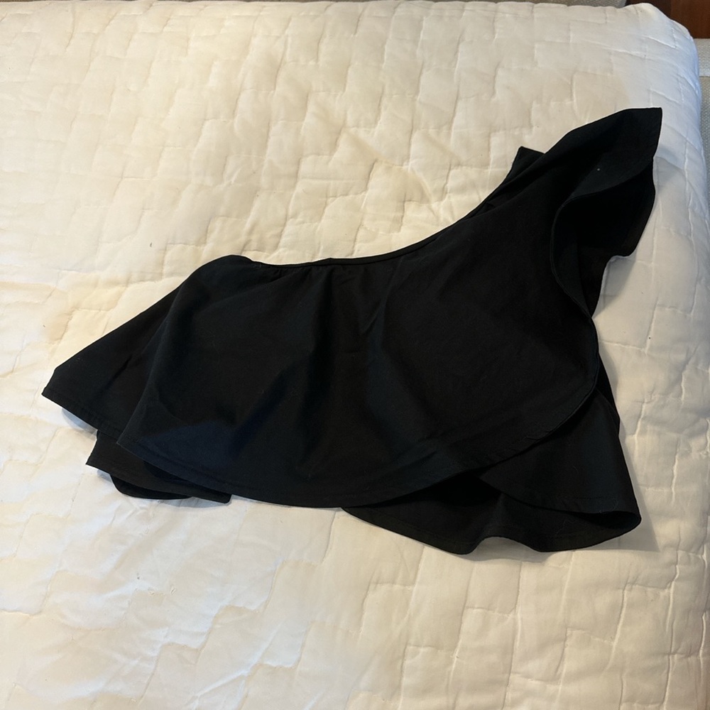 Kids Black one shoulder top